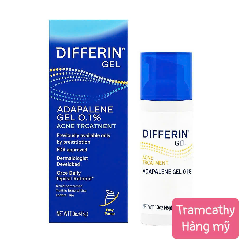 45g Differin Gel Adapalene 0.1% 45g – Gel trị mụn chuẩn FDA, giảm mụn & ngừa tái phát