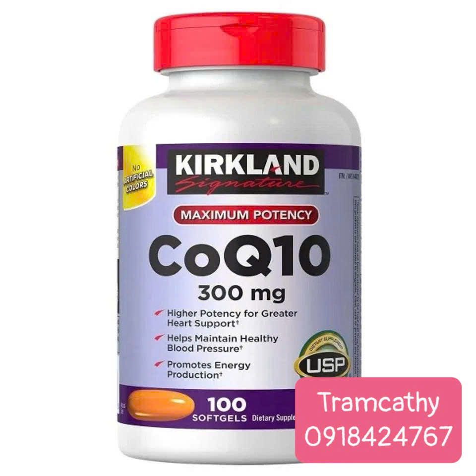Viên uống Kirkland CoQ10 300mg chính hãng của Mỹ, 100 viên