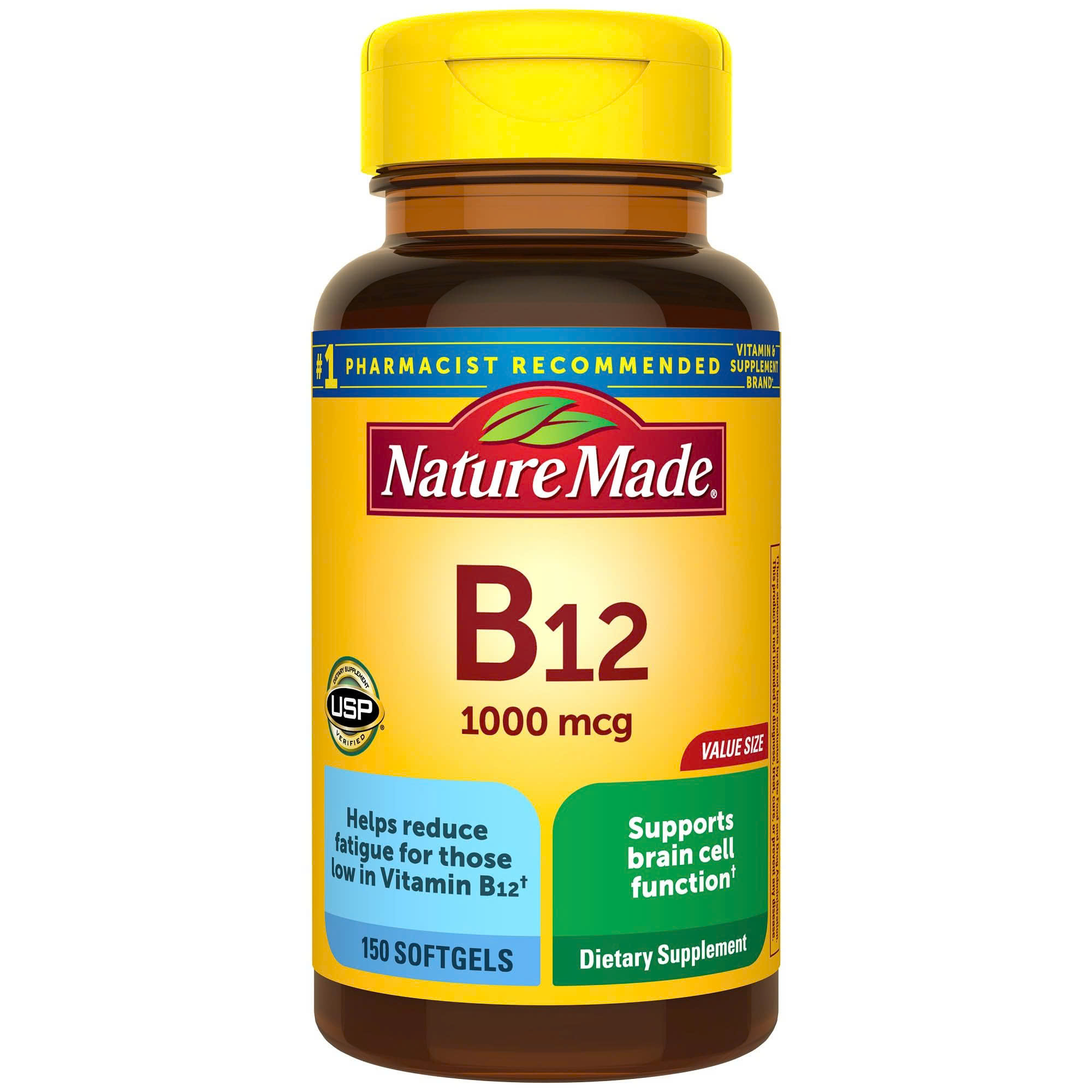 150 viên 1000mcg Nature Made Vitamin B12 1000mcg – Viên uống tăng năng lượng, cải thiện trí nhớ và c