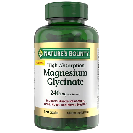 120 viên Nature’s Bounty Magnesium Glycinate 240mg – Hỗ trợ thư giãn cơ, tim mạch và hệ thần kinh