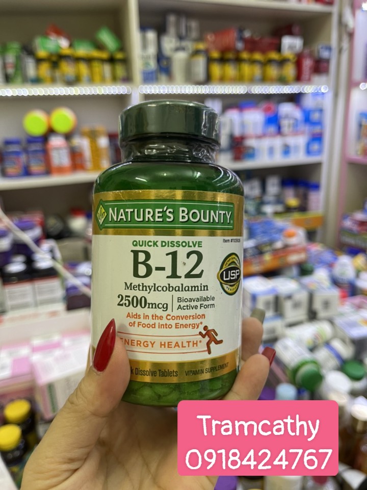 Viên uống Nature’s Bounty Vitamin B12 2500mg 300 viên