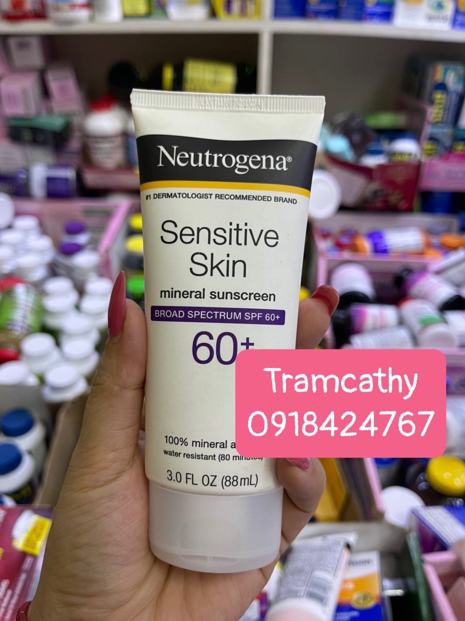 kem chống nắng Neutrogena Sensitive Skin Sunscreen Lotion Broad Spectrum SPF 60+